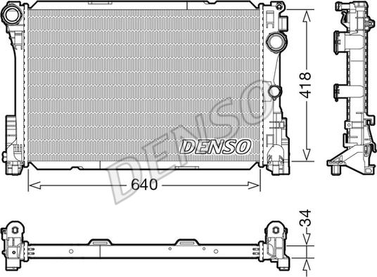 Denso DRM17115 - Radiators, Motora dzesēšanas sistēma ps1.lv