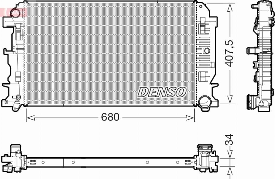 Denso DRM17117 - Radiators, Motora dzesēšanas sistēma ps1.lv