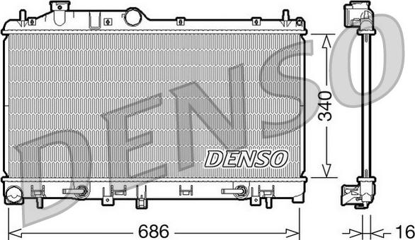 Denso DRM36009 - Radiators, Motora dzesēšanas sistēma ps1.lv