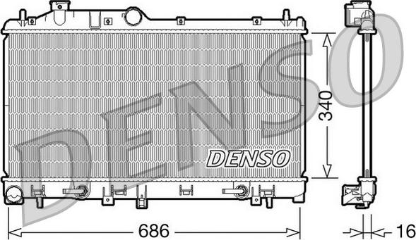 Denso DRM36008 - Radiators, Motora dzesēšanas sistēma ps1.lv