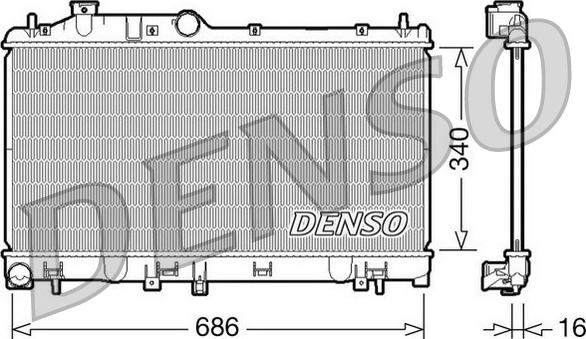 Denso DRM36007 - Radiators, Motora dzesēšanas sistēma ps1.lv