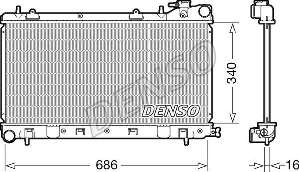 Denso DRM36017 - Radiators, Motora dzesēšanas sistēma ps1.lv