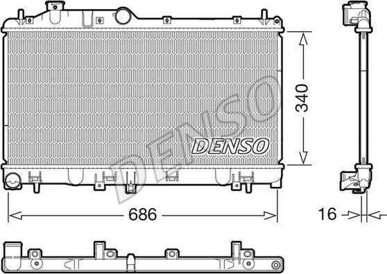 Denso DRM36025 - Radiators, Motora dzesēšanas sistēma ps1.lv