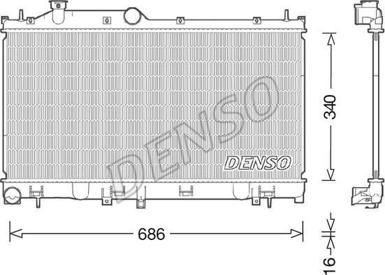 Denso DRM36021 - Radiators, Motora dzesēšanas sistēma ps1.lv