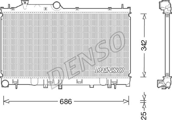 Denso DRM36022 - Radiators, Motora dzesēšanas sistēma ps1.lv