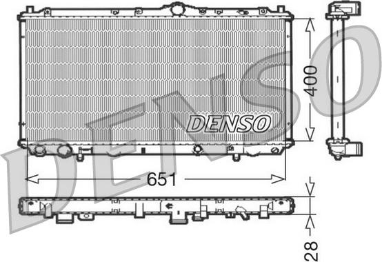Denso DRM33060 - Radiators, Motora dzesēšanas sistēma ps1.lv