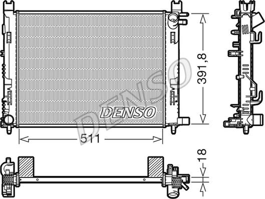 Denso DRM37002 - Radiators, Motora dzesēšanas sistēma ps1.lv