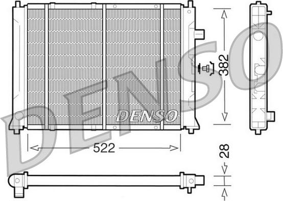 Denso DRM24014 - Radiators, Motora dzesēšanas sistēma ps1.lv