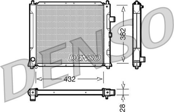 Denso DRM24013 - Radiators, Motora dzesēšanas sistēma ps1.lv