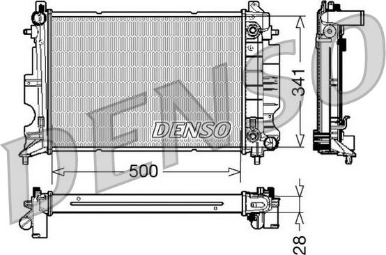 Denso DRM25013 - Radiators, Motora dzesēšanas sistēma ps1.lv