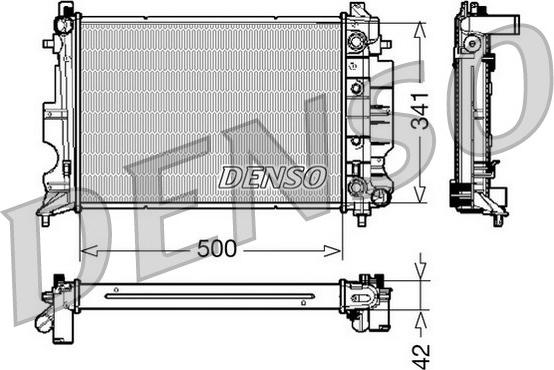 Denso DRM25012 - Radiators, Motora dzesēšanas sistēma ps1.lv