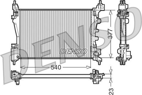 Denso DRM20095 - Radiators, Motora dzesēšanas sistēma ps1.lv