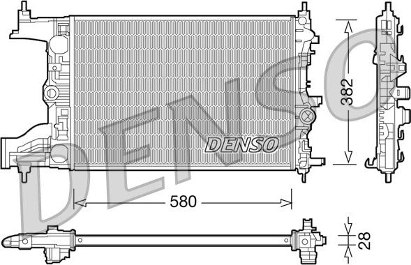 Denso DRM20096 - Radiators, Motora dzesēšanas sistēma ps1.lv