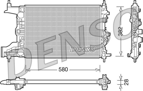 Denso DRM20098 - Radiators, Motora dzesēšanas sistēma ps1.lv