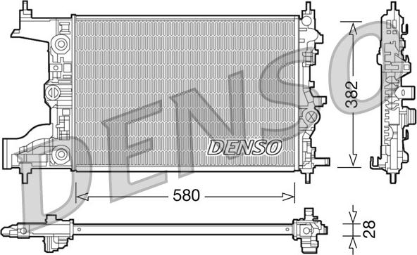 Denso DRM20097 - Radiators, Motora dzesēšanas sistēma ps1.lv