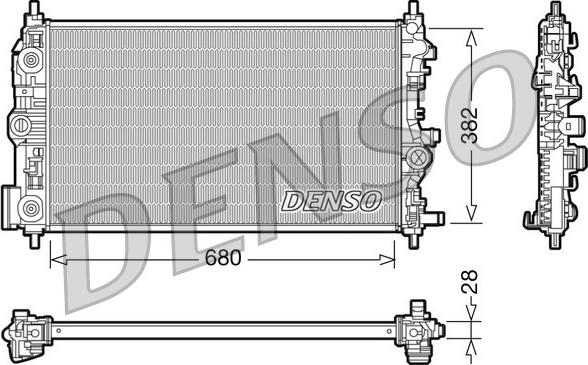 Denso DRM20009 - Radiators, Motora dzesēšanas sistēma ps1.lv