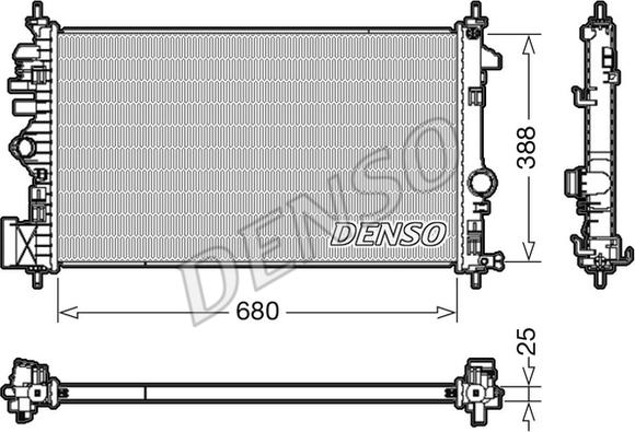 Denso DRM20109 - Radiators, Motora dzesēšanas sistēma ps1.lv