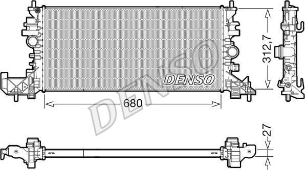 Denso DRM20118 - Radiators, Motora dzesēšanas sistēma ps1.lv