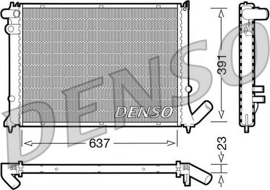 Denso DRM21050 - Radiators, Motora dzesēšanas sistēma ps1.lv