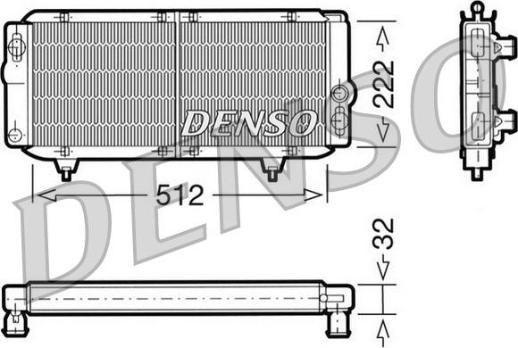 Denso DRM21001 - Radiators, Motora dzesēšanas sistēma ps1.lv