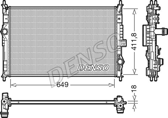 Denso DRM21103 - Radiators, Motora dzesēšanas sistēma ps1.lv