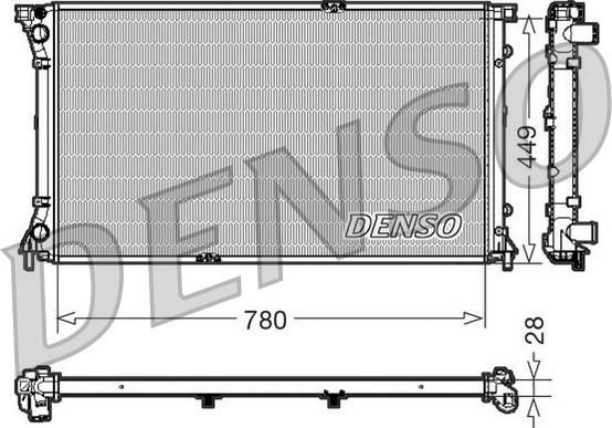 Denso DRM23098 - Radiators, Motora dzesēšanas sistēma ps1.lv