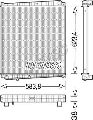 Denso DRM23047 - Radiators, Motora dzesēšanas sistēma ps1.lv