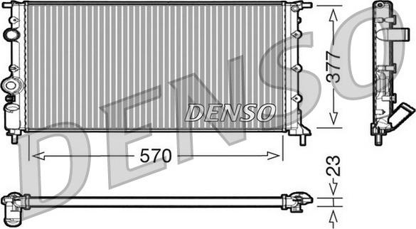 Denso DRM23054 - Radiators, Motora dzesēšanas sistēma ps1.lv