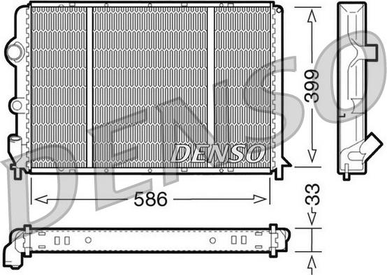 Denso DRM23050 - Radiators, Motora dzesēšanas sistēma ps1.lv