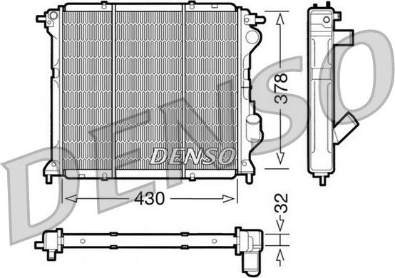 Denso DRM23027 - Radiators, Motora dzesēšanas sistēma ps1.lv