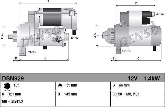 Denso DSN929 - Starteris ps1.lv