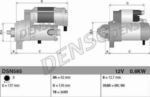 Denso DSN585 - Starteris ps1.lv