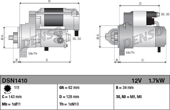 Denso DSN1410 - Starteris ps1.lv