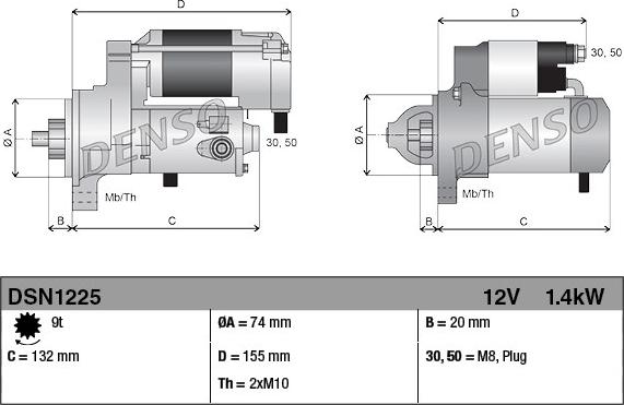 Denso DSN1225 - Starteris ps1.lv