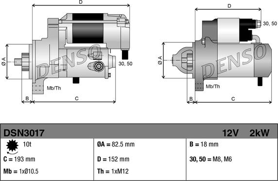 Denso DSN3017 - Starteris ps1.lv