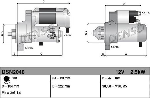 Denso DSN2048 - Starteris ps1.lv