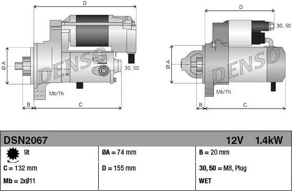 Denso DSN2067 - Starteris ps1.lv