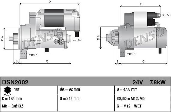 Denso DSN2002 - Starteris ps1.lv