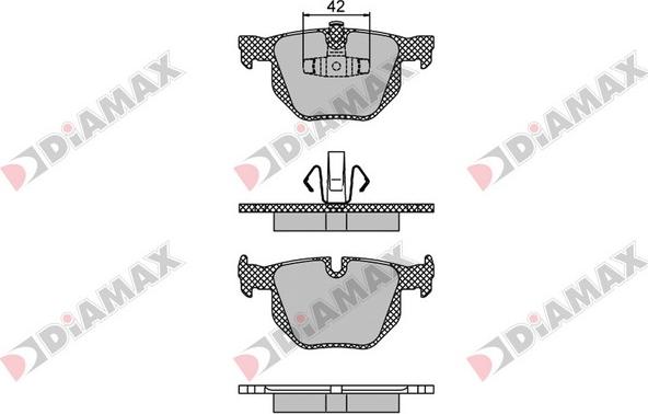 Diamax N09459 - Bremžu uzliku kompl., Disku bremzes ps1.lv