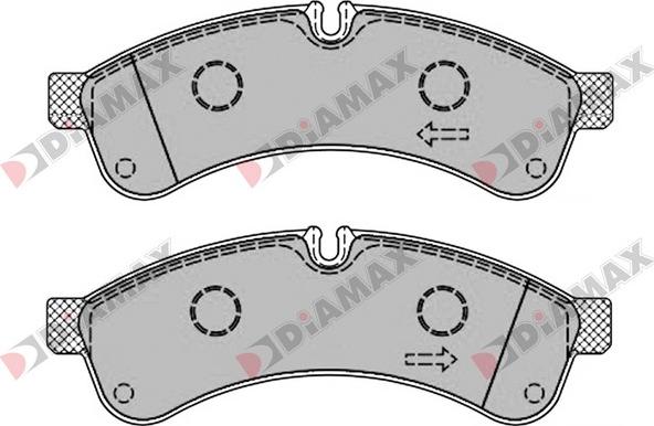 Diamax N09451 - Bremžu uzliku kompl., Disku bremzes ps1.lv