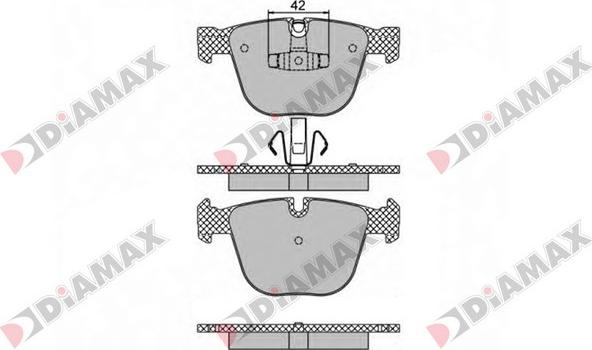 Diamax N09457 - Bremžu uzliku kompl., Disku bremzes ps1.lv