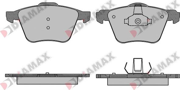 Diamax N09469 - Bremžu uzliku kompl., Disku bremzes ps1.lv