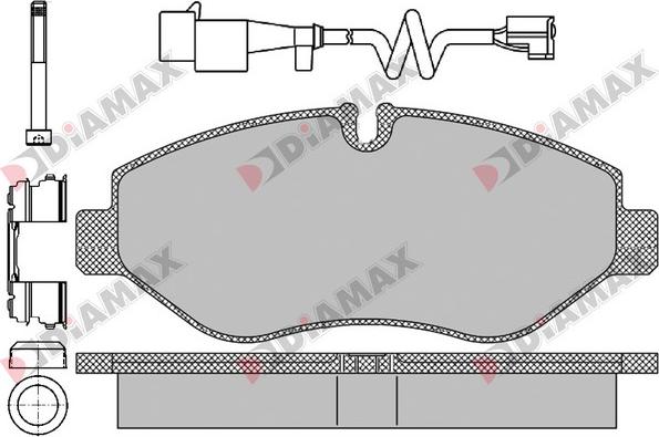 Diamax N09404B - Bremžu uzliku kompl., Disku bremzes ps1.lv