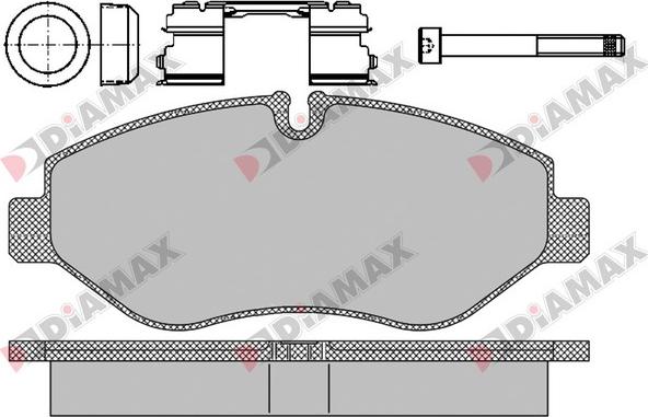 Diamax N09404 - Bremžu uzliku kompl., Disku bremzes ps1.lv