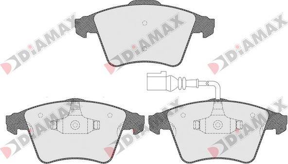 Diamax N09485 - Bremžu uzliku kompl., Disku bremzes ps1.lv