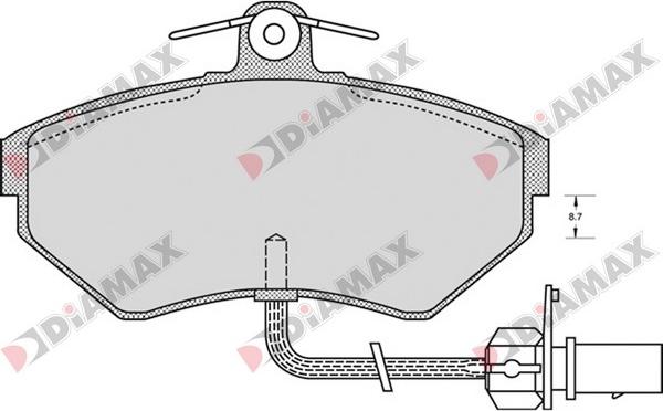 Diamax N09547 - Bremžu uzliku kompl., Disku bremzes ps1.lv