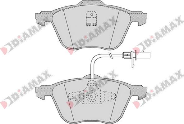 Diamax N09551 - Bremžu uzliku kompl., Disku bremzes ps1.lv