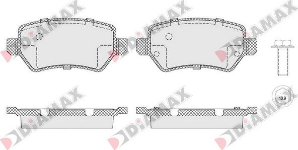 Diamax N09524 - Bremžu uzliku kompl., Disku bremzes ps1.lv