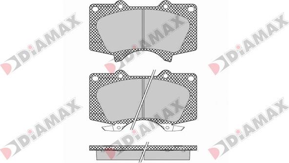 Diamax N09573 - Bremžu uzliku kompl., Disku bremzes ps1.lv