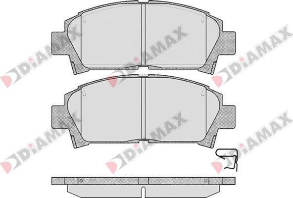 Diamax N09636 - Bremžu uzliku kompl., Disku bremzes ps1.lv